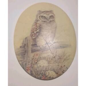 Bee Kay Creations Oval Owl Decor With Stand